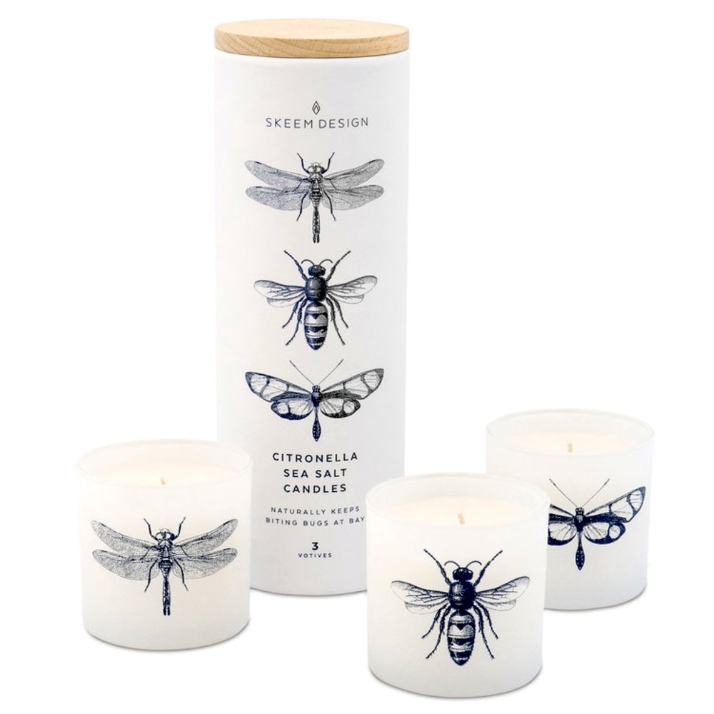 New- Citronella Sea Salt Three Votive Set